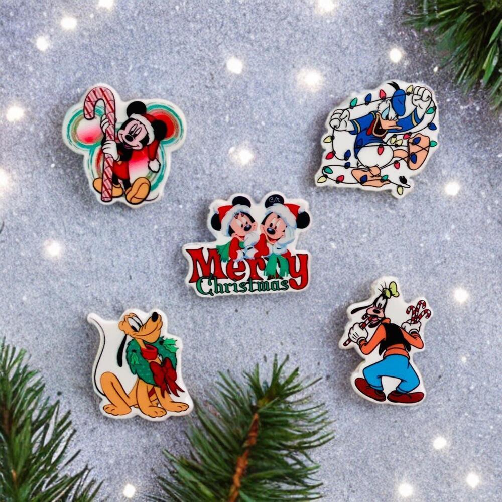 Handmade Christmas Magnets Set Of 5, Mickey Minnie Donald, Goofy, Pluto - Picture 3 of 3
